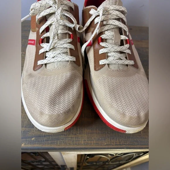 Men's Beige and Brown Cole Hann Zero Grand Sneakers Size 12 - Picture 2 of 7